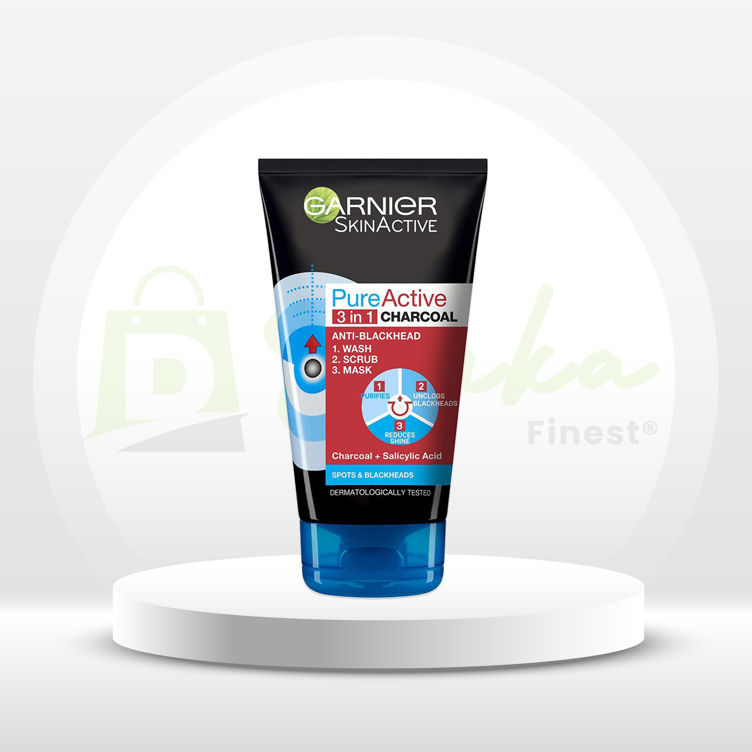 Garnier Pure Active Intensive Charcoal 3-in-1 Cleanser Scrub Mask – For Oily & Acne-Prone Skin Garnier Pure Active Intensive Charcoal 3-in-1 Cleanser Scrub Mask – For Oily & Acne-Prone Skin | Best in Kenya - Image 1
